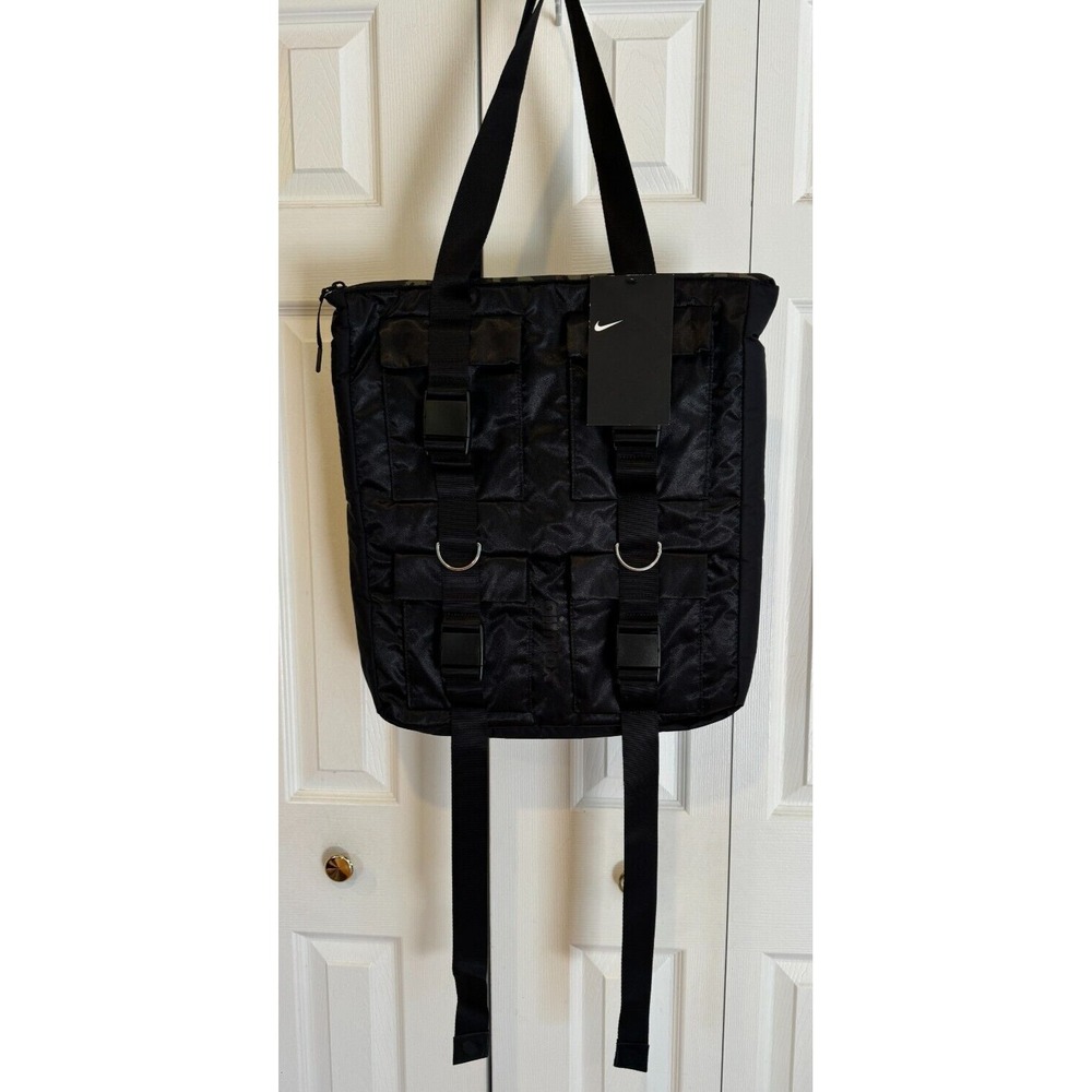 NEW Nike Air Max Black Tote Bag‎ Utility Pockets College Travel Books BA5852-010